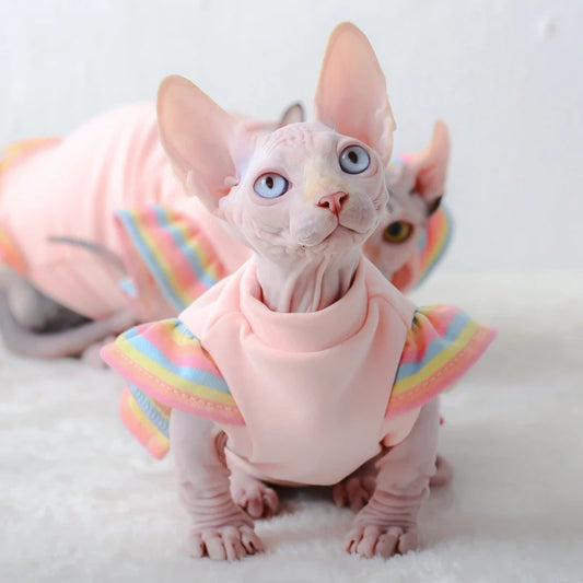 Cozy Cotton Hoodies for Hairless Cats and Kittens