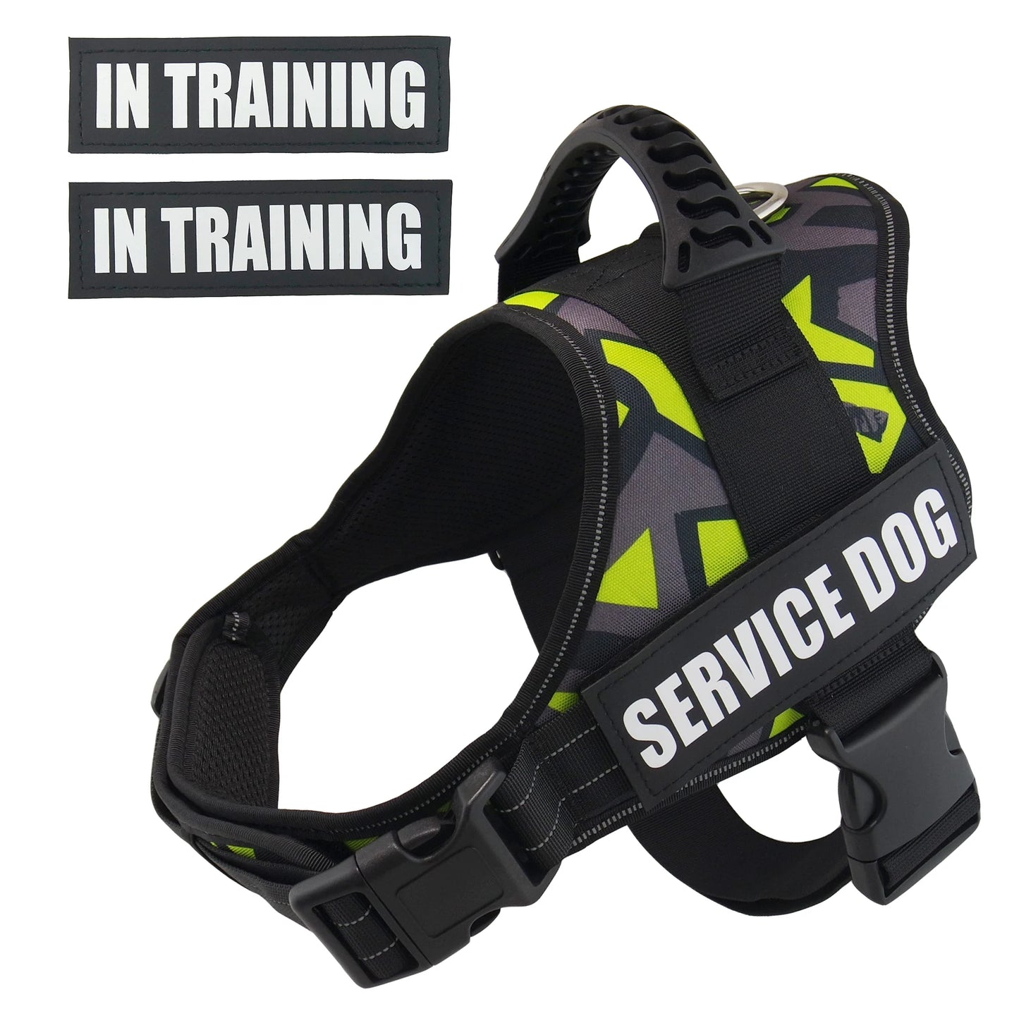 Service Dog Harness Vest with Reflective Patches for Medium Large Dogs