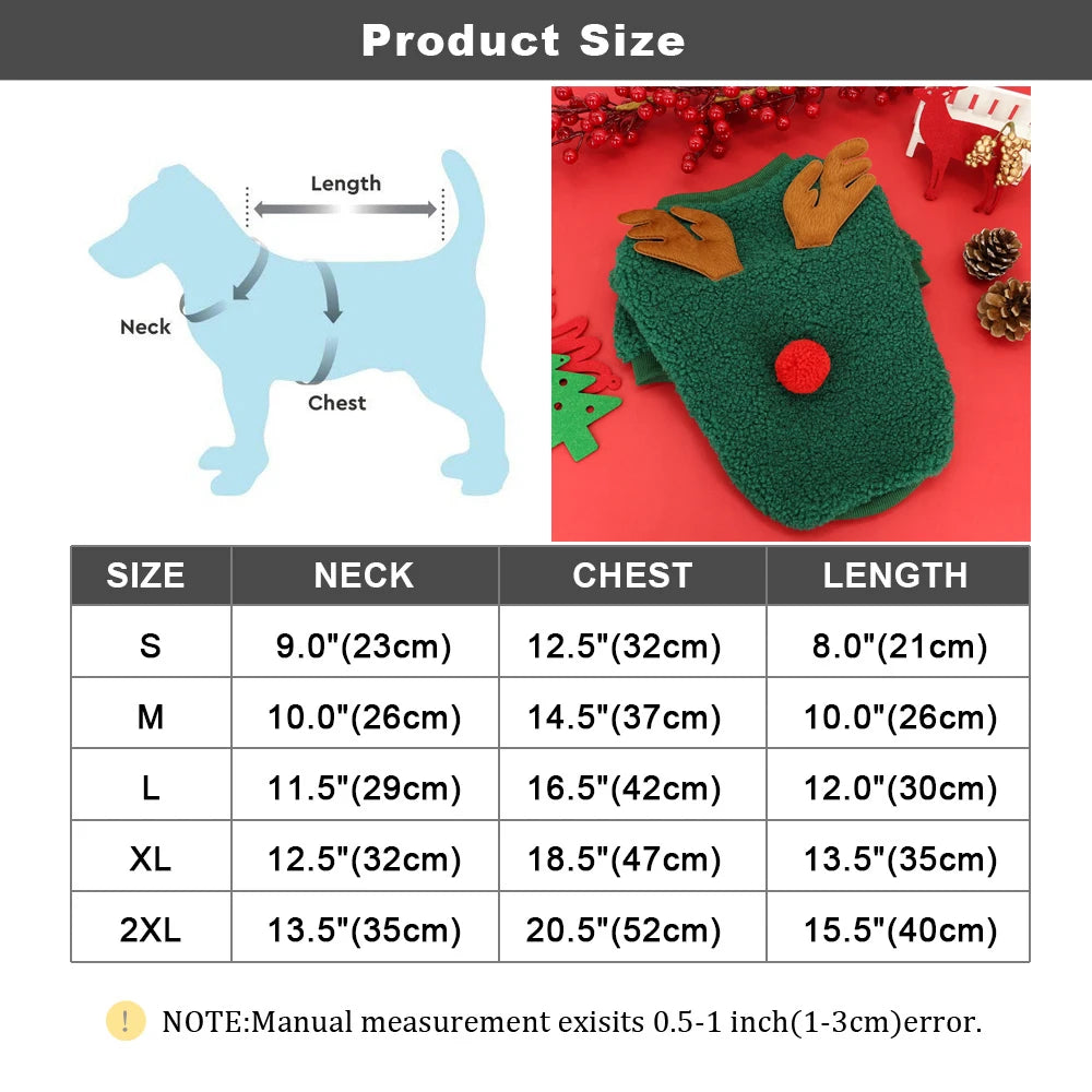 Santa Hoodie for Small Dogs - Winter Coat Costume Apparel