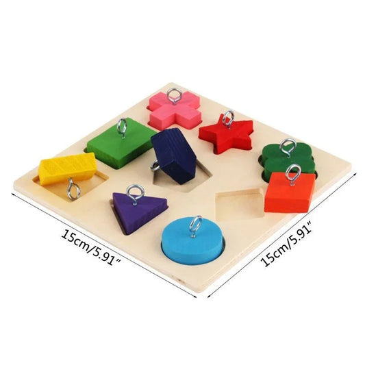 Interactive Wooden Puzzle Toy for Parrots and Birds