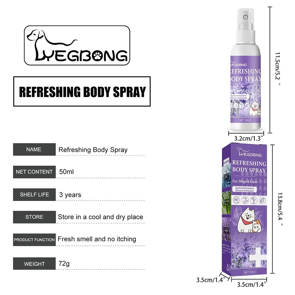 Lavender Oil Pet Deodorizer Spray for Dogs and Cats