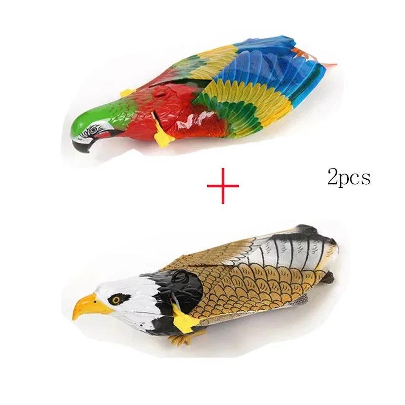 Electric Flying Bird Interactive Cat Toy with Teaser Stick