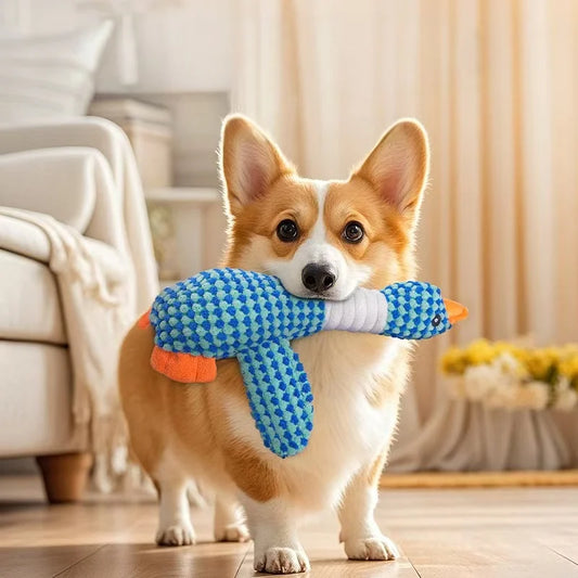Plush Goose Chew Toy for Dogs - Dental Care and Fun