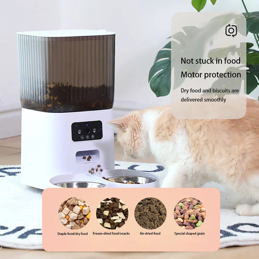 Automatic Cat Feeder with Camera and Voice Recorder