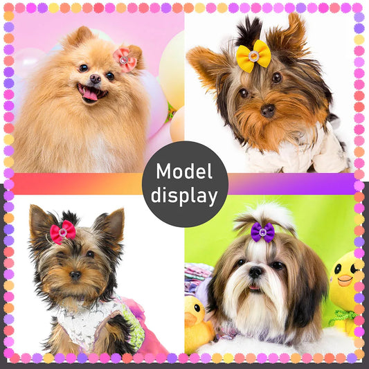 Pet Hair Bows for Dogs and Cats - Stylish Grooming Accessories
