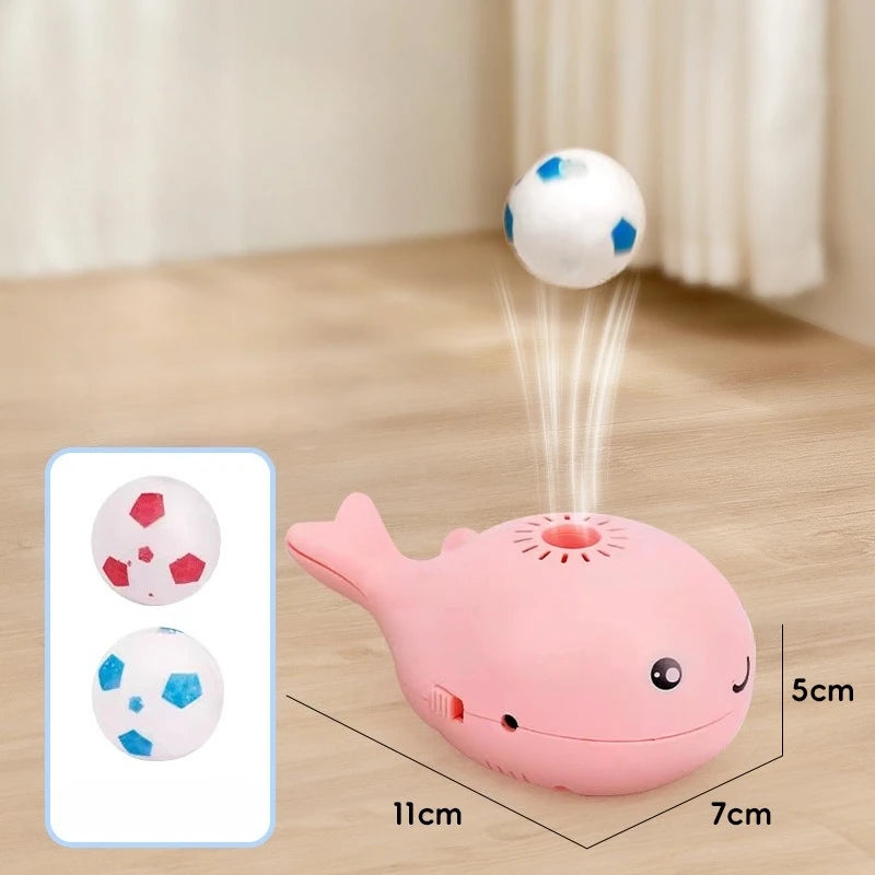 Electric Whale Cat Toy with Fan and Teaser Function