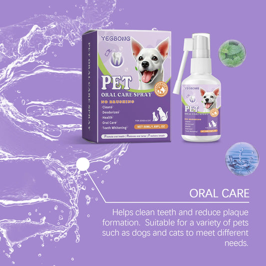 Pet Oral Cleaning Spray for Dogs and Cats - Freshens Breath