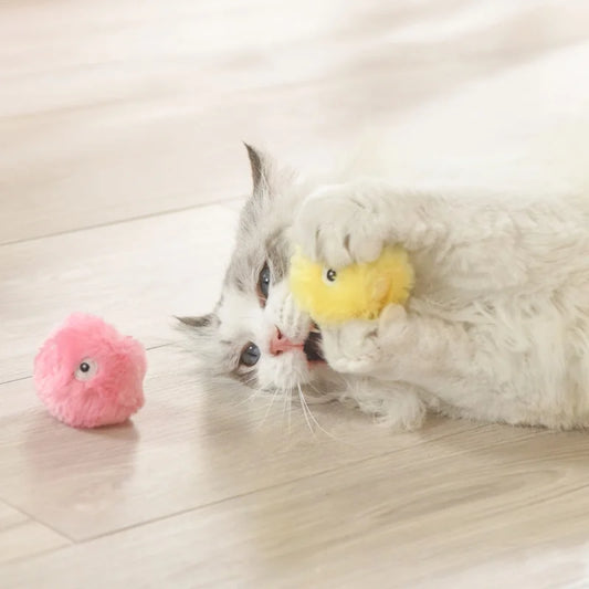 Electric Catnip Squeak Toy Ball for Interactive Play