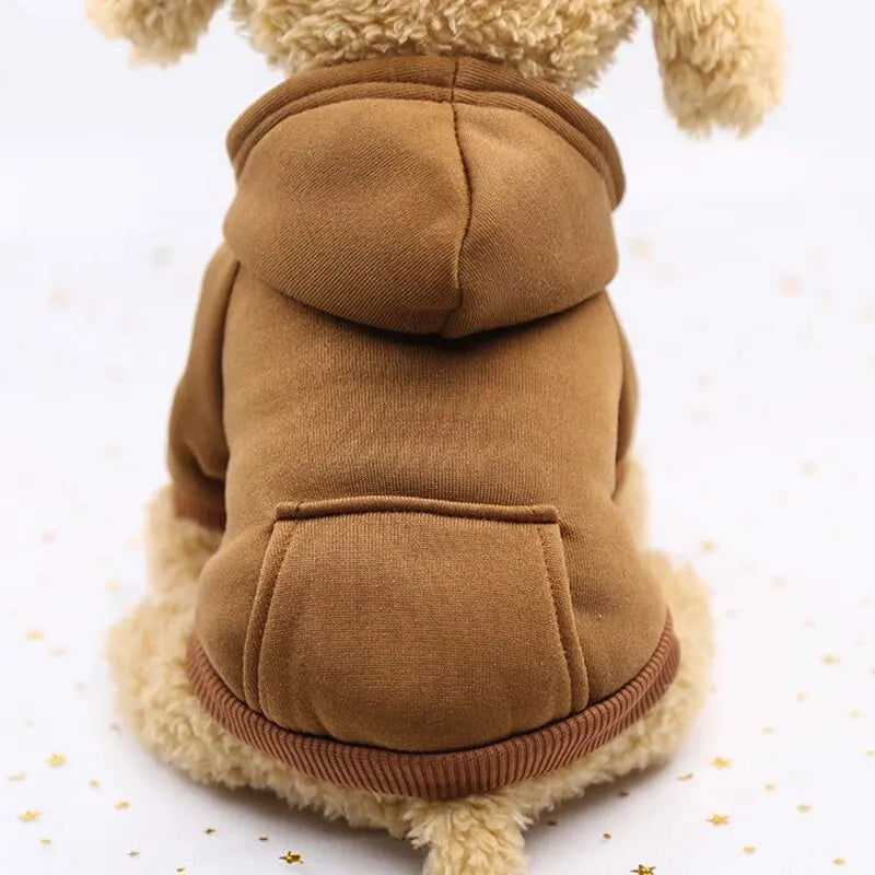 Warm Hooded Sweater for Small Dogs - Autumn & Winter Wear