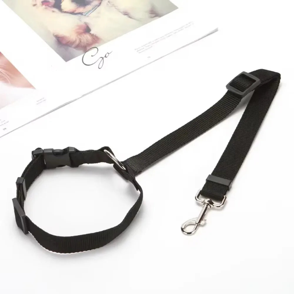 Adjustable Two-in-One Pet Car Seat Belt and Leash