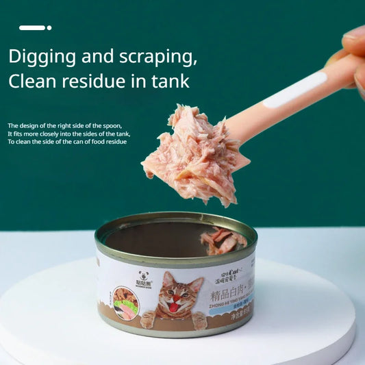 Long-Handled Cat and Dog Food Canning Spoon