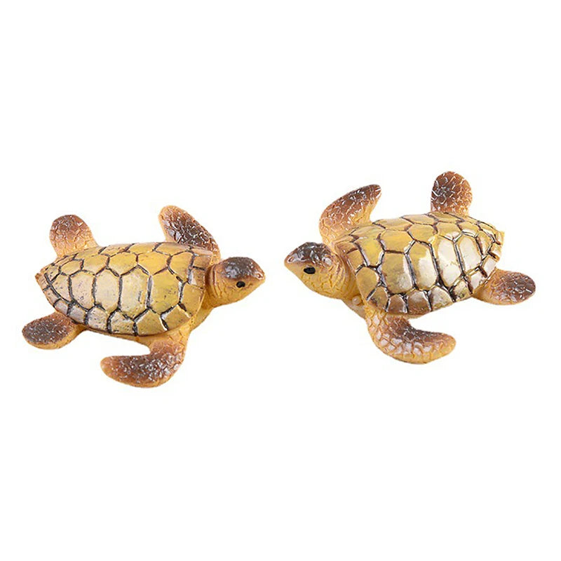 Mini Sea Turtle Resin Ornament for Aquarium Decor