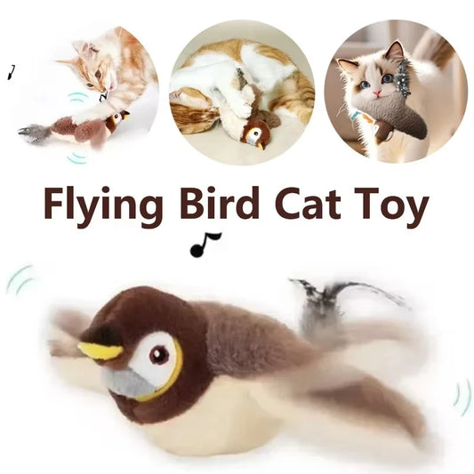 Rechargeable Touch Activated Flapping Bird Cat Toy