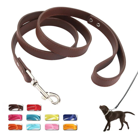 Colorful Leather Leashes for Small to Large Dogs and Cats
