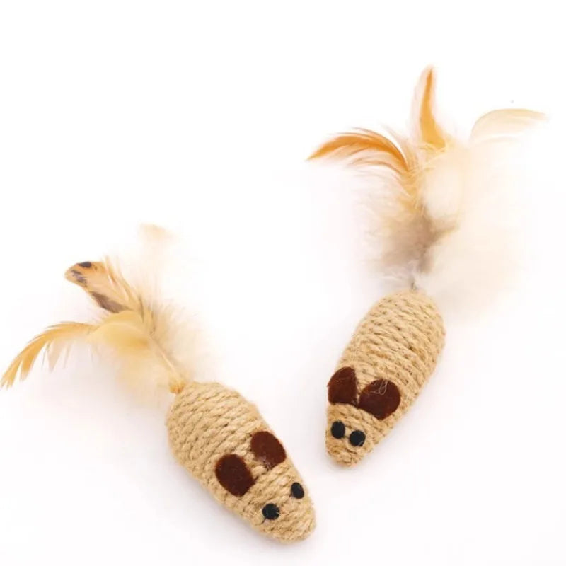 Sisal Stuffed Mouse Cat Toy for Interactive Play