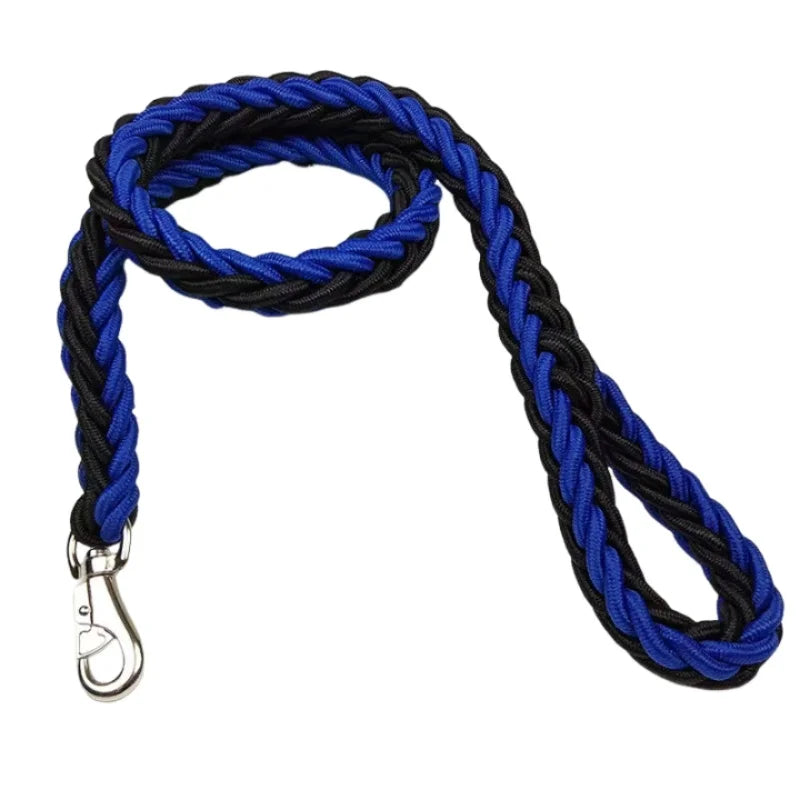 Nylon Braided Dog Leash for Large Breeds - Heavy Duty Walking Rope