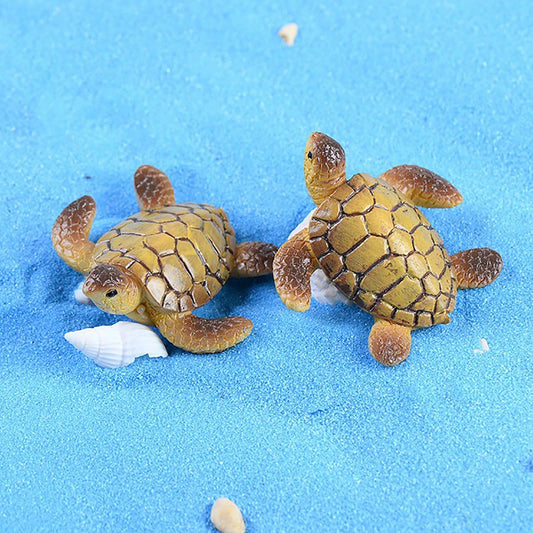 Mini Sea Turtle Resin Ornament for Aquarium Decor