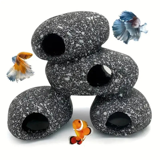 Cichlid Stone Cave Aquarium Ornament for Fish and Shrimp