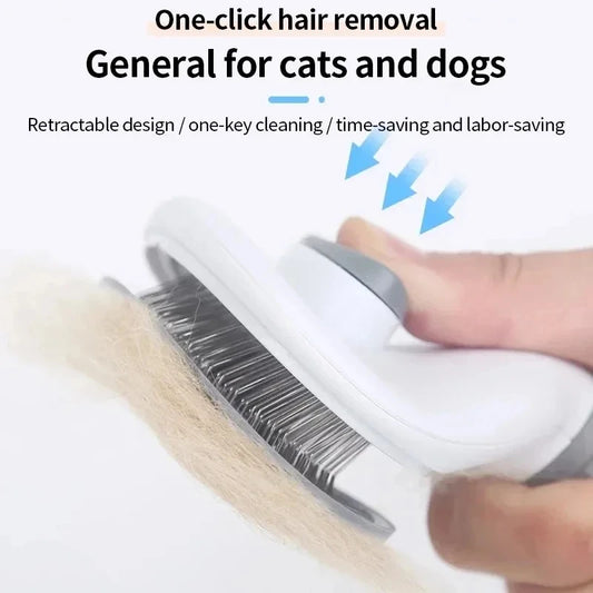 Self-Cleaning Pet Brush for Dogs and Cats
