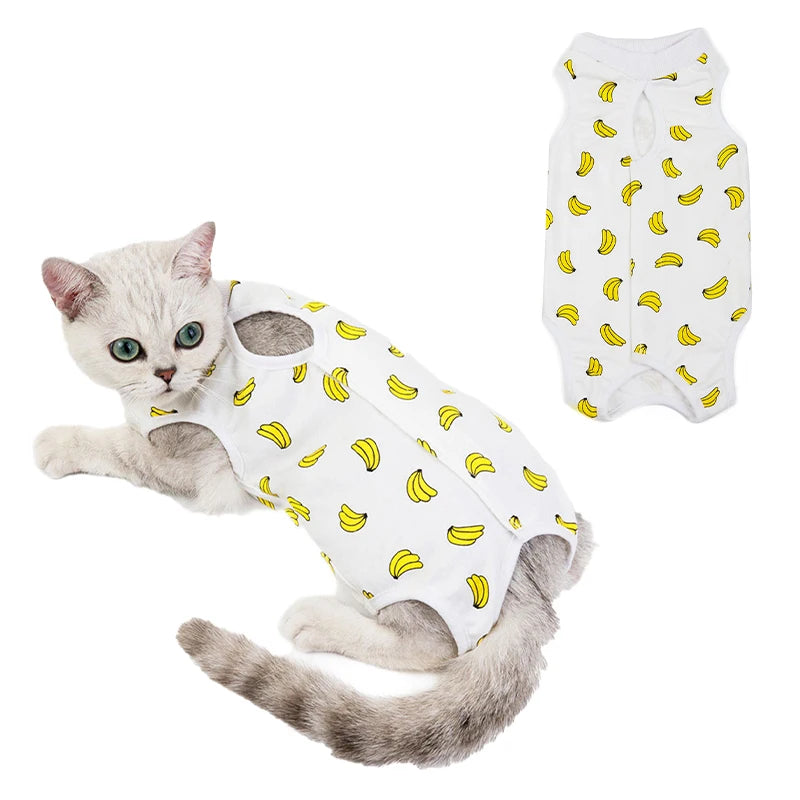 Breathable Cat Recovery Suit for Wound Protection