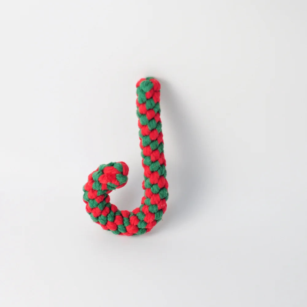 Christmas Cotton Rope Dog Toy Set - Bite-Resistant & Interactive