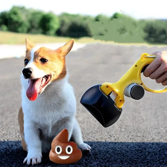 Portable Dog Poop Scooper with Bag Dispenser for Easy Cleanup