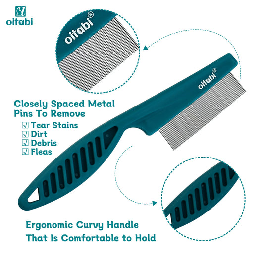 Flea & Lice Comb for Dogs and Cats with Rounded Teeth