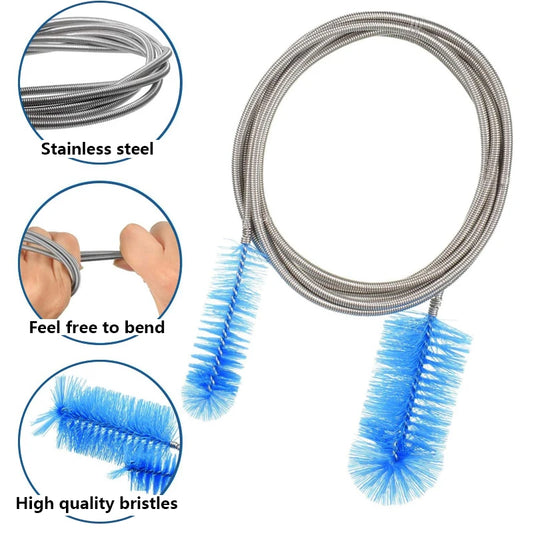 Stainless Steel Aquarium Cleaning Brush for Tubes and Pipes