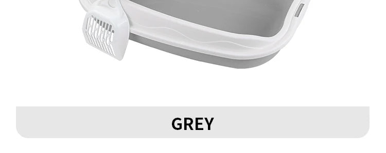 Large Semi-Enclosed Spatter-Proof Cat Litter Box