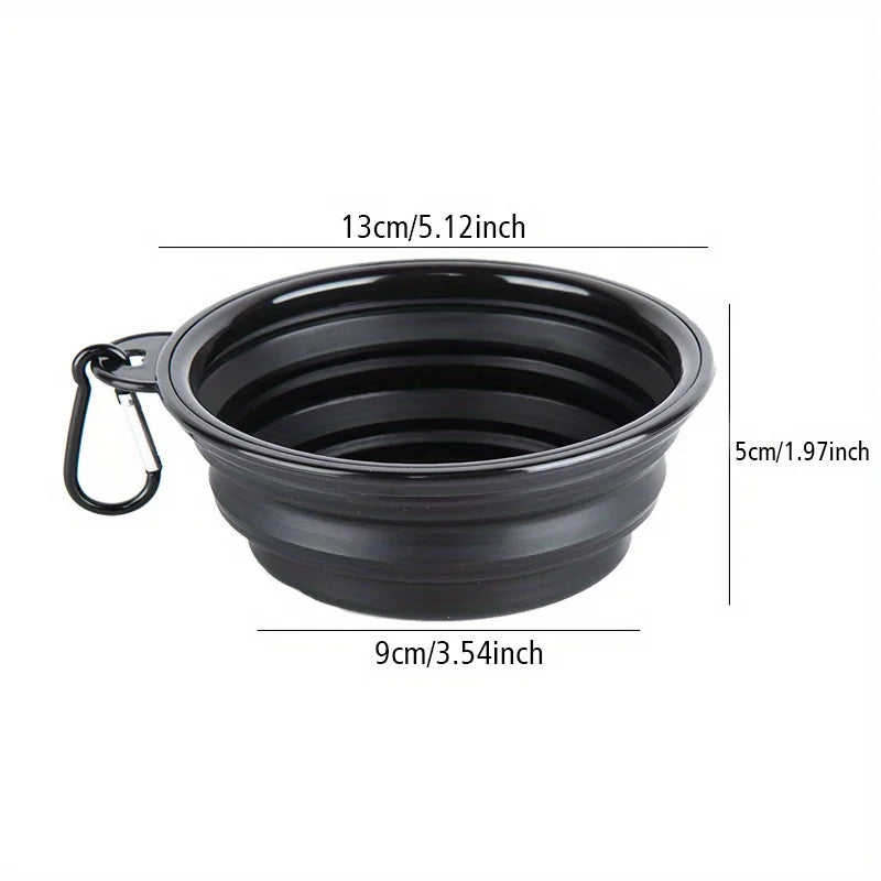 Portable Silicone Dog Bowl for Travel and Outdoor Use