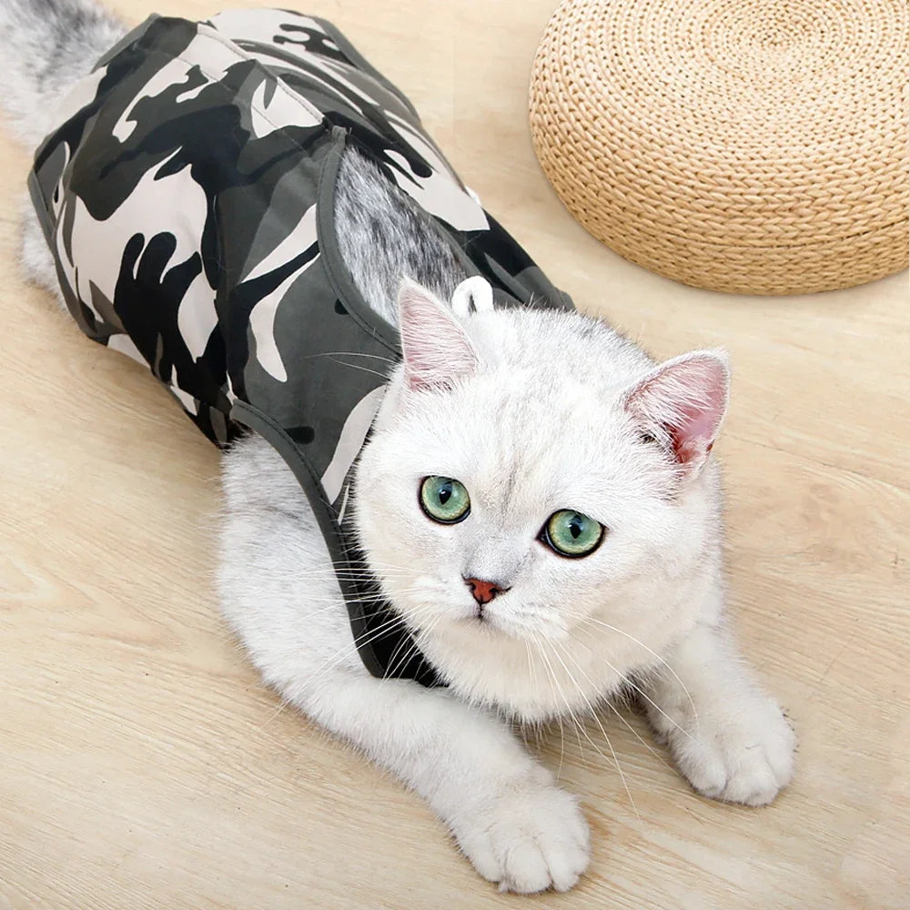 Cotton Recovery Suit for Male and Female Cats
