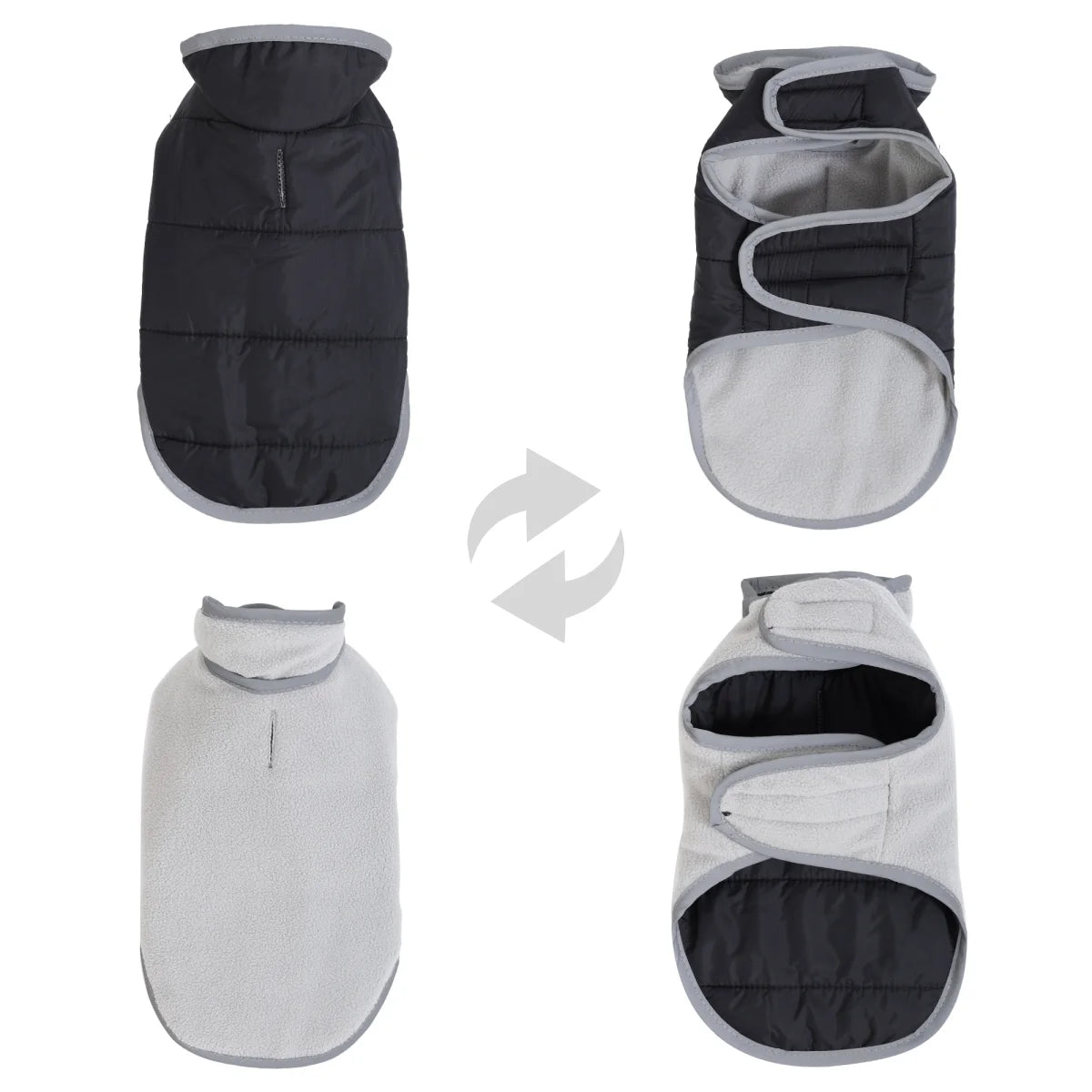 Reversible Waterproof Cat Jacket with Leash Hole for Winter