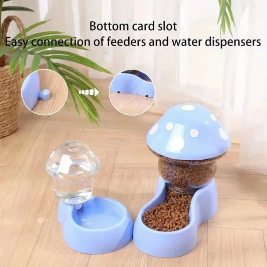 Automatic Cat and Dog Water Dispenser Mushroom Bowl