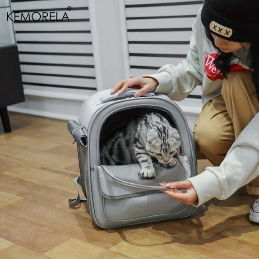 Large Transparent Pet Backpack for Cats and Dogs