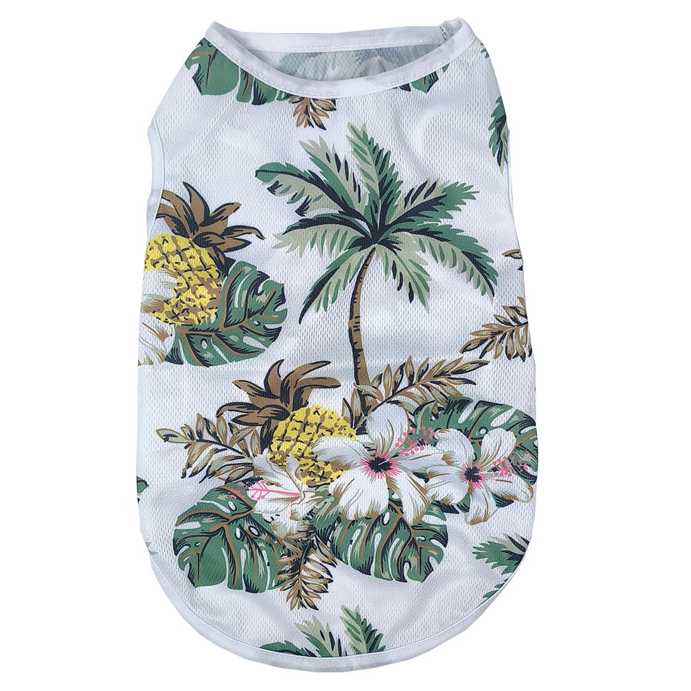 Summer Island Print Vest for Small Dogs and Cats