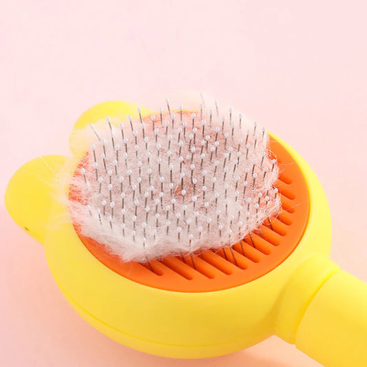 One-Click Pet Hair Removal Comb for Cats and Dogs