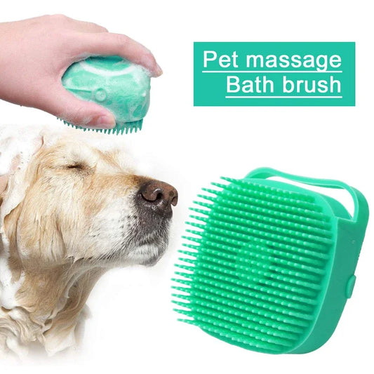 Silicone Dog Shampoo Brush for Short-Haired Pets
