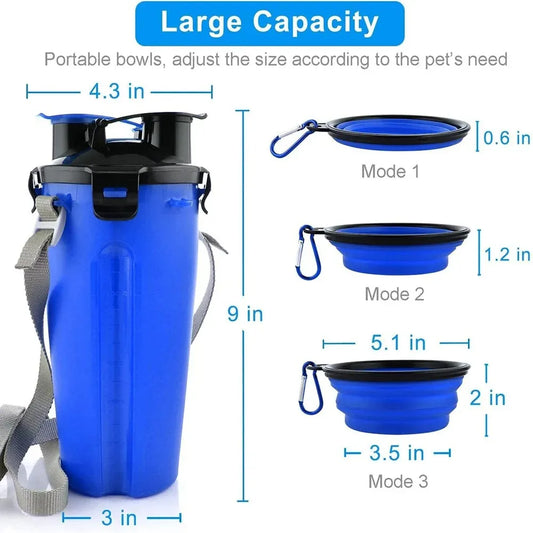 Collapsible Dog Water Bottle with Portable Bowls