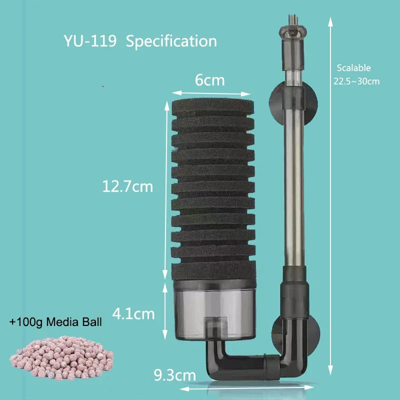 Biochemical Sponge Filter for Fish Tank Air Pump