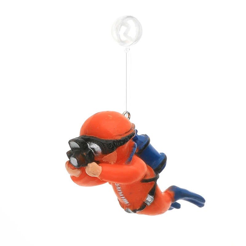 Realistic Floating Diver Ornament for Fish Tank Decoration