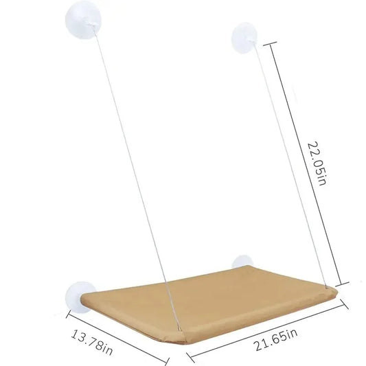 Suction Cup Cat Window Hammock - Cozy Bed Seat for Cats