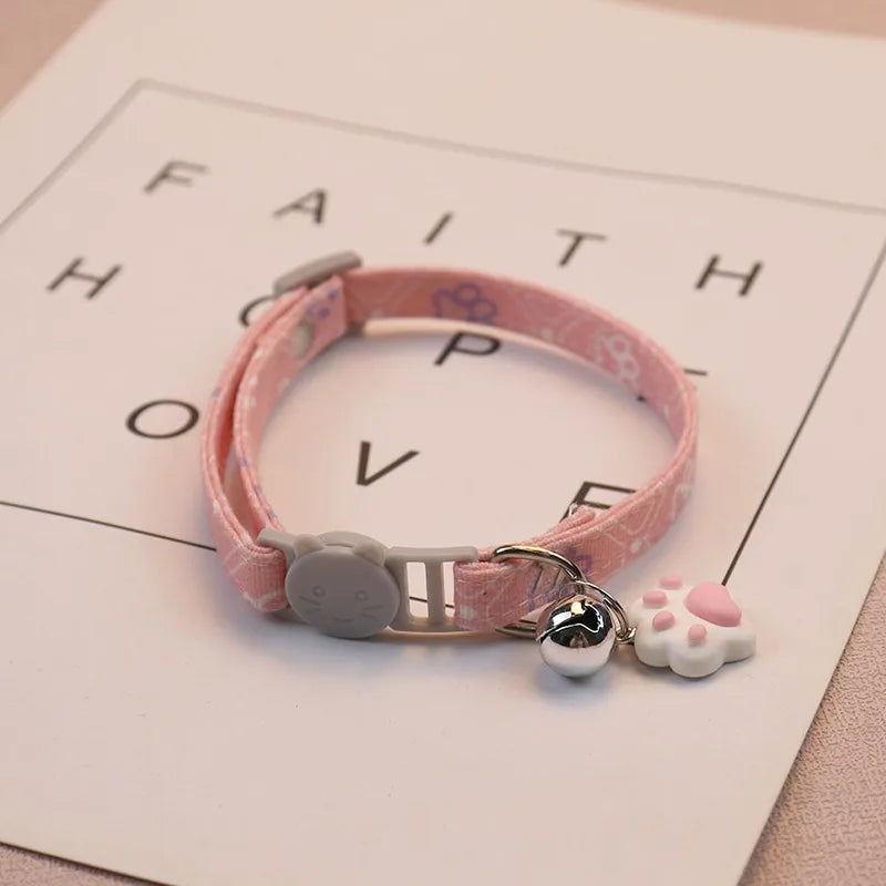 Colorful Adjustable Pet Collar with Bell for Dogs and Cats