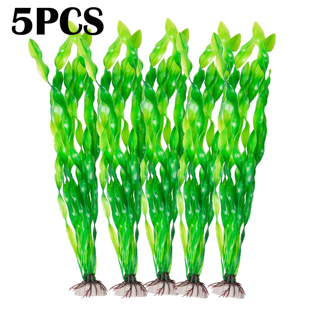 Artificial Aquarium Plants - 5/10pcs Decorative Seaweed Set