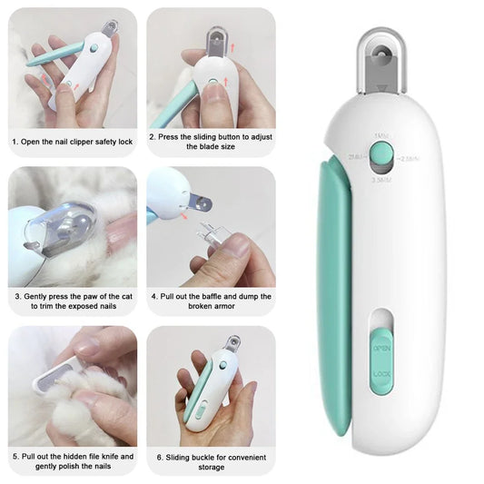 Safety Lock Cat Dog Nail Clipper for Grooming Pets
