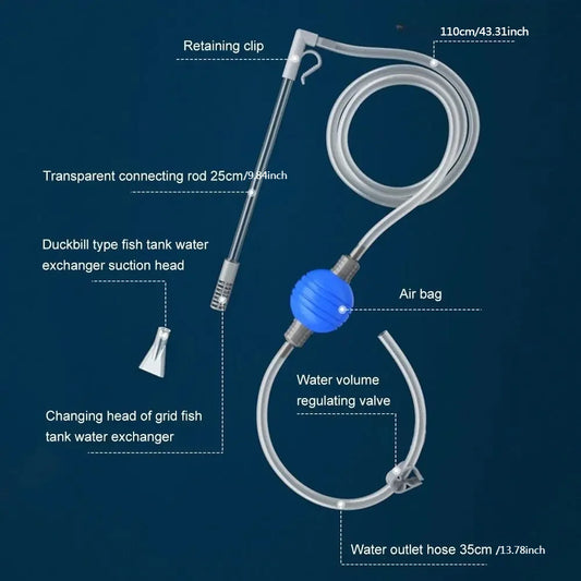 Aquarium Gravel Cleaner and Siphon Pump for Fish Tanks