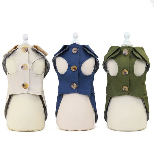 Short Sleeve Green Dog Coat for Small Breeds like Yorkies and Chihuahuas