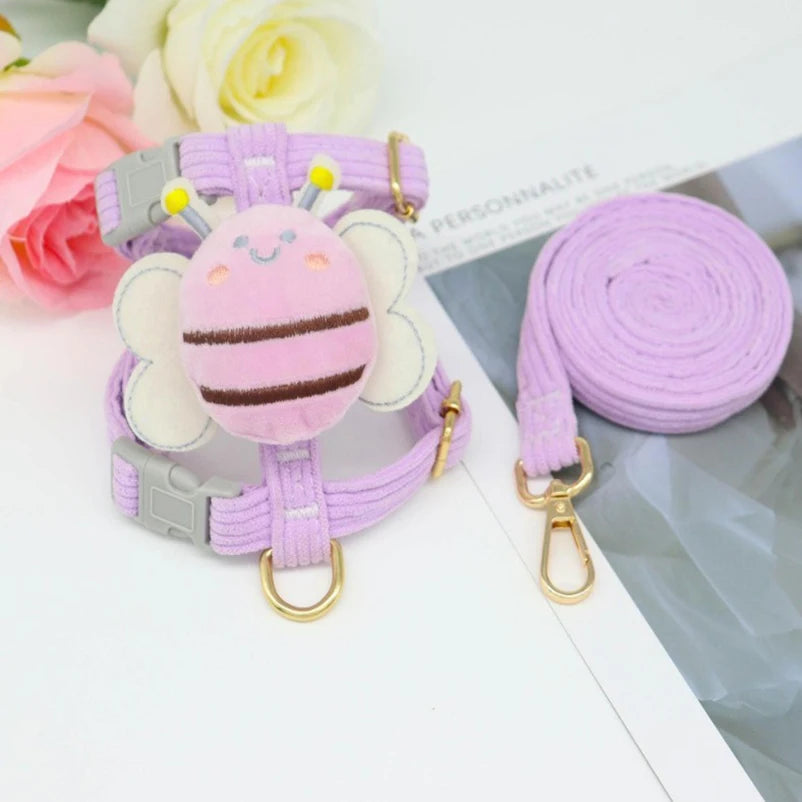 Adjustable Cat and Small Dog Harness with Leash Set