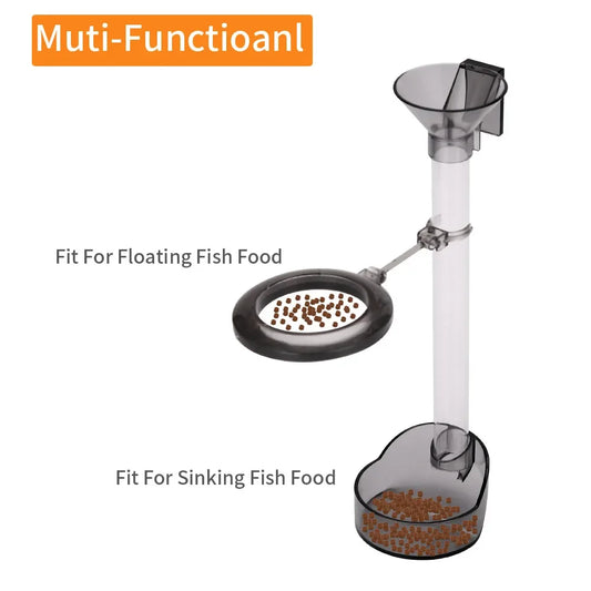 Acrylic Fish Feeder Tube for Small Fish and Shrimp 21-38cm