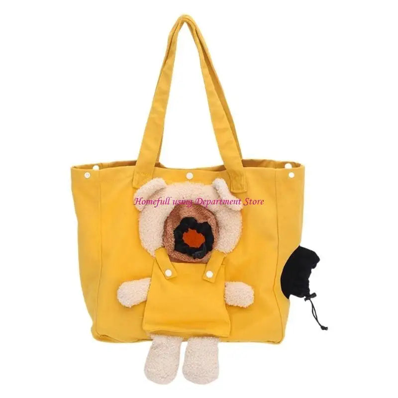 Ventilated Pet Carrier Bag for Dogs and Cats - Travel Shoulder Bag