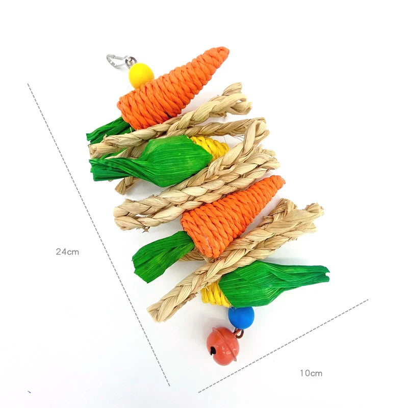 Hanging Chew Toy for Birds and Small Pets - Natural Vine Ball